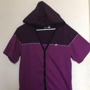 LRG hooded cardigan short sleeve men’s medium